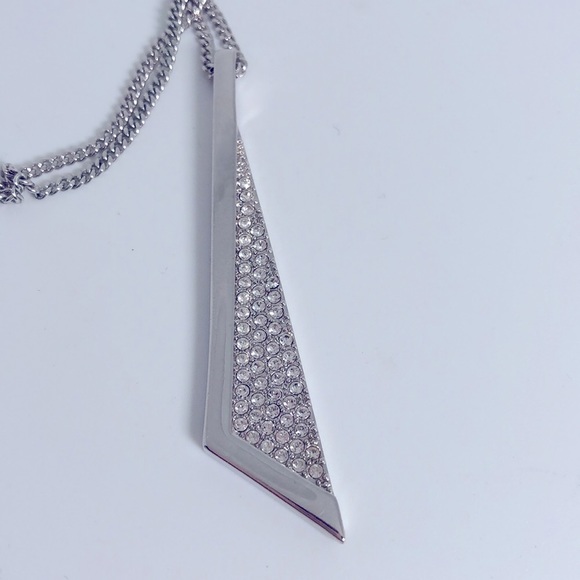 Vince Camuto silver tone rhinestone pendant - Picture 2 of 4